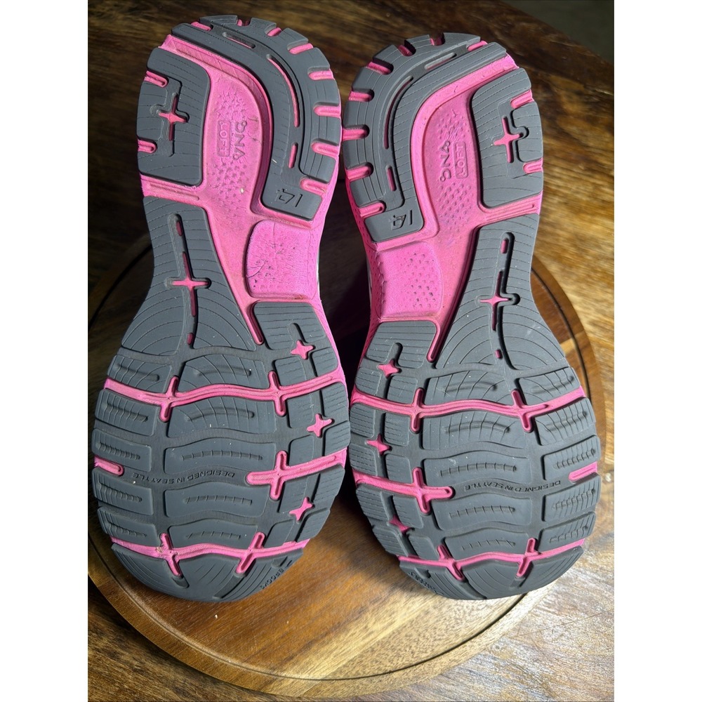 Brooks Ghost 14 Womens Size 9.5 B Running Shoes Gray Pink Yucca 1203561B024 - Picture 6 of 8